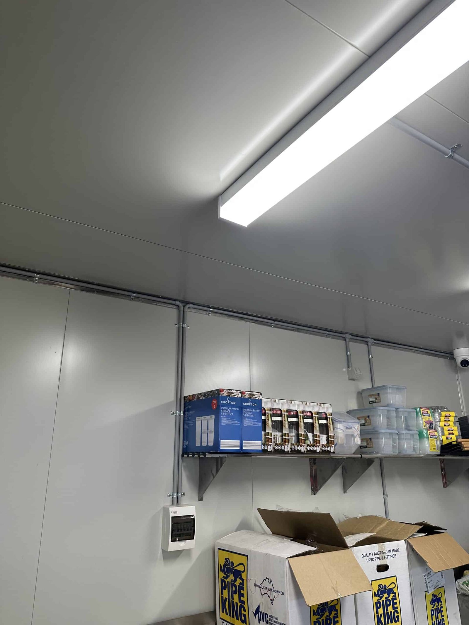 lighting installation kitchen job